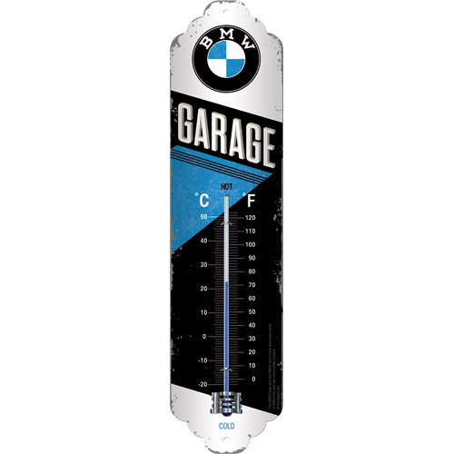 RETRO garáž BMW - Kovový teplomer