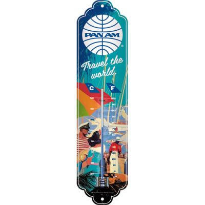 RETRO Pan Am - Kovový teplomer