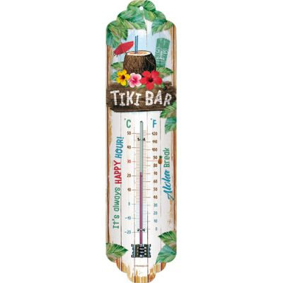  RETRO Tiki Bar - Fém Hőmérő