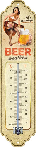  RETRO Beer Weather - Fém hőmérő