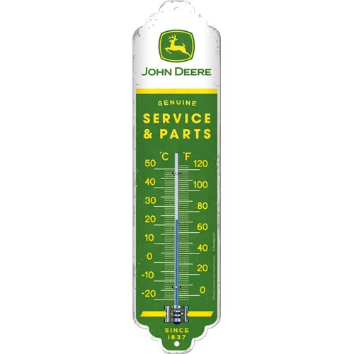 RETRO John Deere - Servis a diely - Kovový teplomer