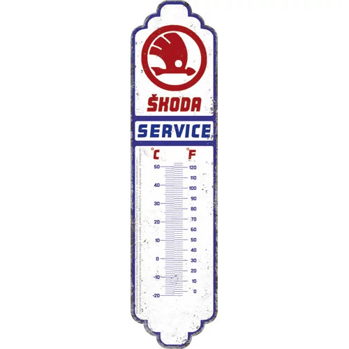  RETRO Skoda – Service – Fém hőmérő
