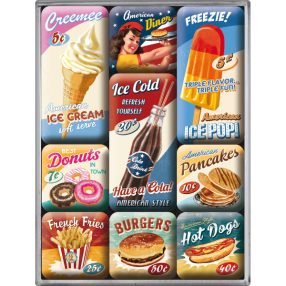 RETRO American Diner - Sada magnetov