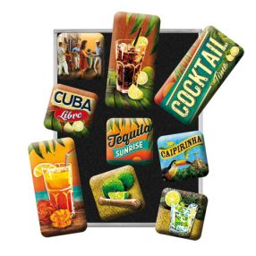 RETRO Cocktail Time - Sada magnetov