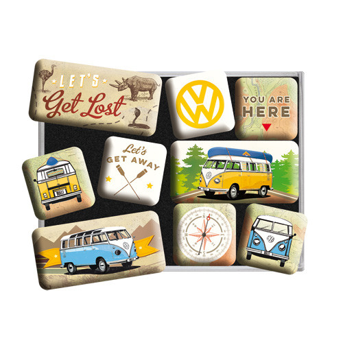 RETRO Volkswagen – VW Bulli – Get Lost - Mágnes szett