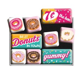 RETRO Donuts Yummee - Súprava magnetov na chladničku