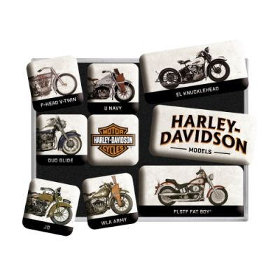 RETRO Harley Davidson Bikes - Mágnes szett