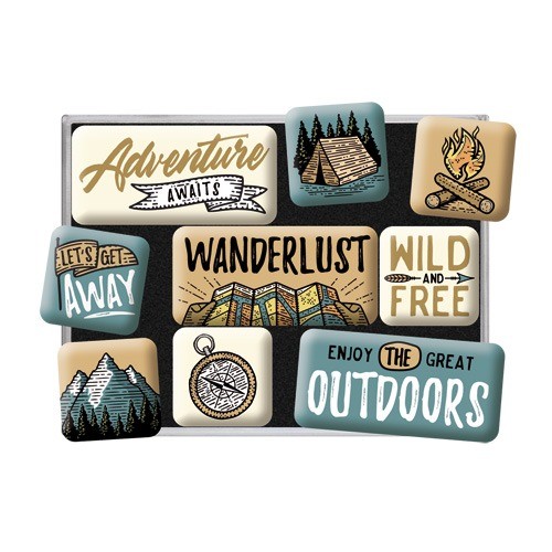 RETRO Outdoor Adventure - Sada magnetov