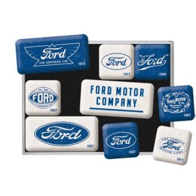 RETRO Ford Logo Evolution - Sada magnetov
