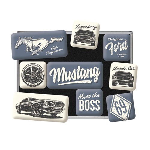 RETRO Ford Mustang – The Boss – Mágnes szett