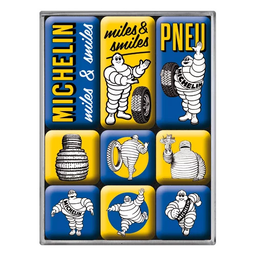RETRO Michelin – Logo Evolution – Mágnes szett