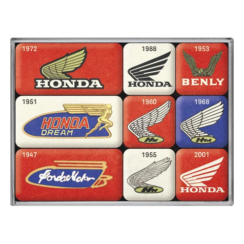 RETRO Honda Motorcycles – Logo Evolution – Mágnes szett
