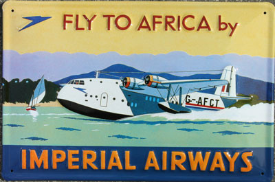Imperial Airways – Fly to Africa - Fémtábla
