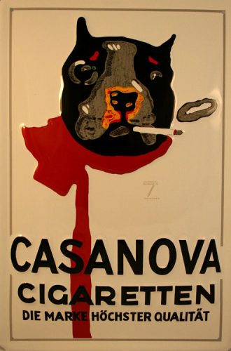 Casanova Cigaretten - Fémtábla