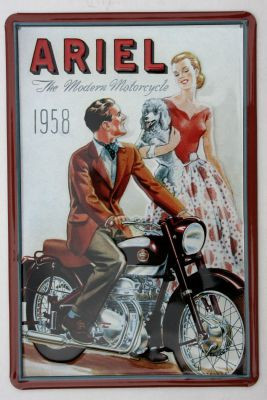 Ariel 1958 - The Modern Motorcycle - Fémtábla