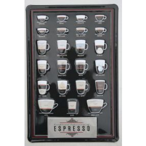 Espresso - Fémtábla 