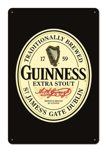 RETRO Guinness – Label – Fémtábla