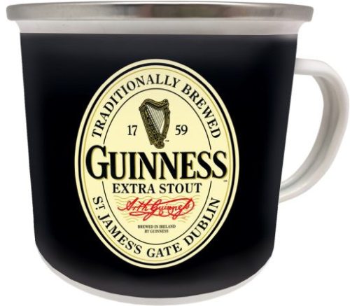 Guinness Label – Fém bögre