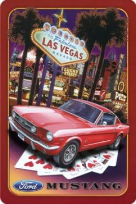 RETRO Ford Mustang Las Vegas Fémtábla