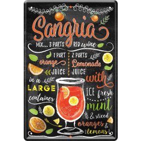 RETRO Sangria - Plechový nápis