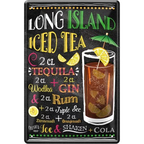 RETRO Long Island Iced Tea - Fémtábla 