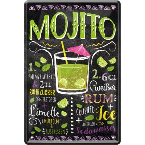 RETRO MOJITO - Plechový nápis