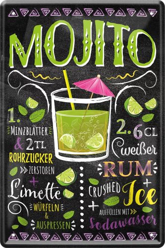 RETRO MOJITO - Fémtábla