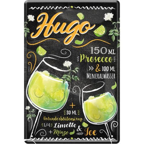 RETRO Hugo - Cocktails Fémtábla