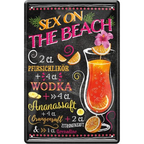 Sex on the Beach – Cocktail Fémtábla