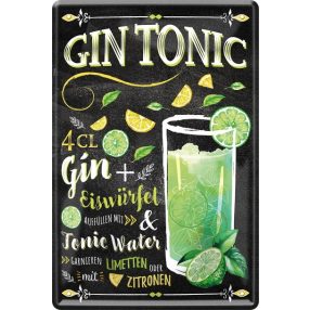 RETRO GIN TONIC - KOKTEJLY - RETRO KOVOVÁ DOSKA