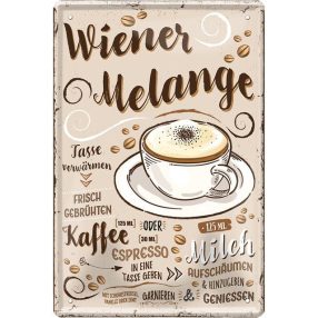 Plechová ceduľka RETRO Wiener Melange