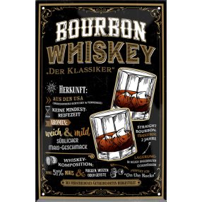 RETRO Bourbon Whiskey – Fémtábla