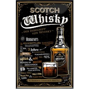 RETRO Scotch Whisky - Plechový nápis