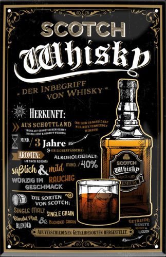 RETRO Scotch Whisky – Fémtábla