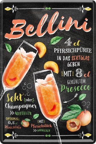 Bellini_–_Cocktails_RETRO_Fémtábla