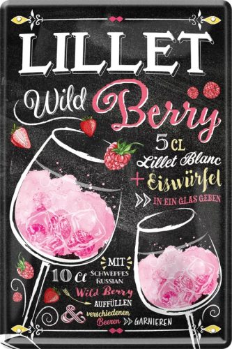 RETRO Lillet Wild Berry – Cocktail – Fémtábla