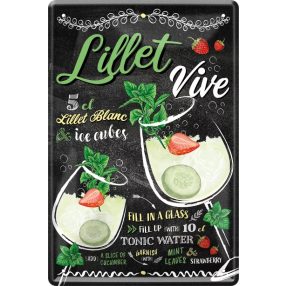 RETRO  Lillet Vive – Cocktail – Fémtábla