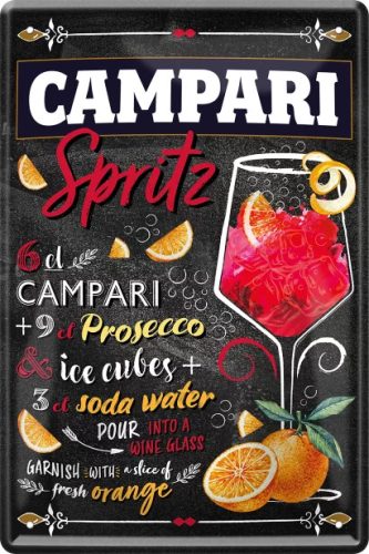 RETRO Campari Spritz - Fémtábla