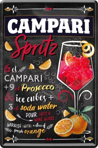 RETRO Campari Spritz - Plechový nápis