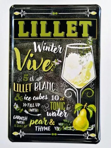 RETRO LILLET – Winter – Cocktail - Fémtábla.