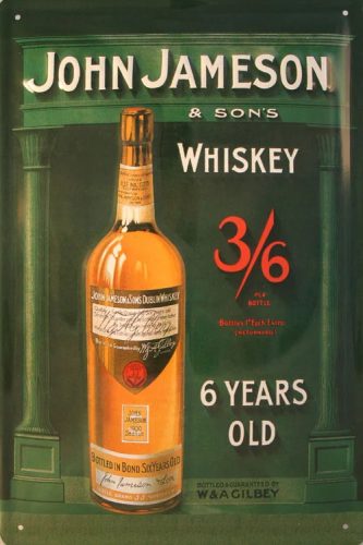 John Jameson Whiskey – Fémtábla