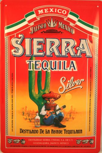 Sierra Tequila - Plechový nápis