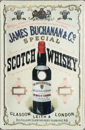 James Buchanan & Co – Scotch Whisky - Fémtábla.