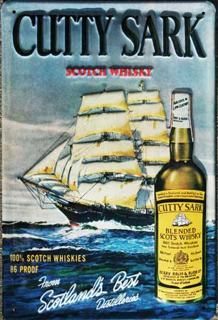 Cutty Sark Scotch Whisky - Fémtábla