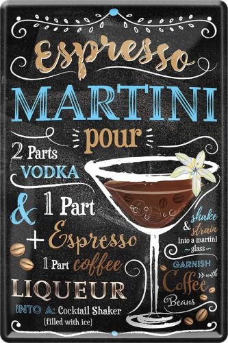 Espresso – Martini – Cocktail Fémtábla