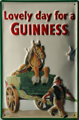Guinness - Farmer Mit Pferd - Fémtábla