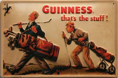 Guinness Golf - Fémtábla
