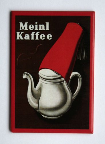  RETRO Meinl Kaffee – Kaffeekanne mit Fes – Hűtőmágnes