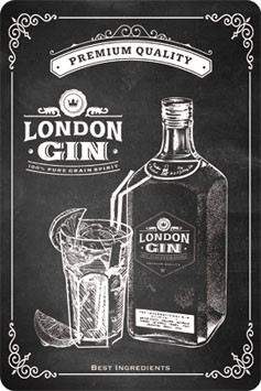 London Gin Fémtábla