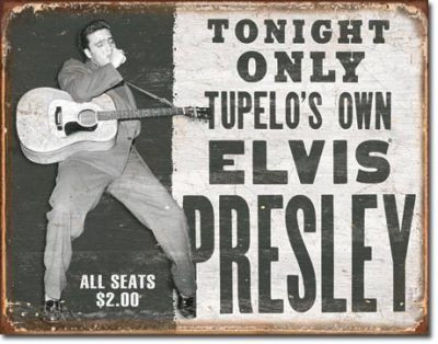 Elvis Presley Tupelo - fémtábla